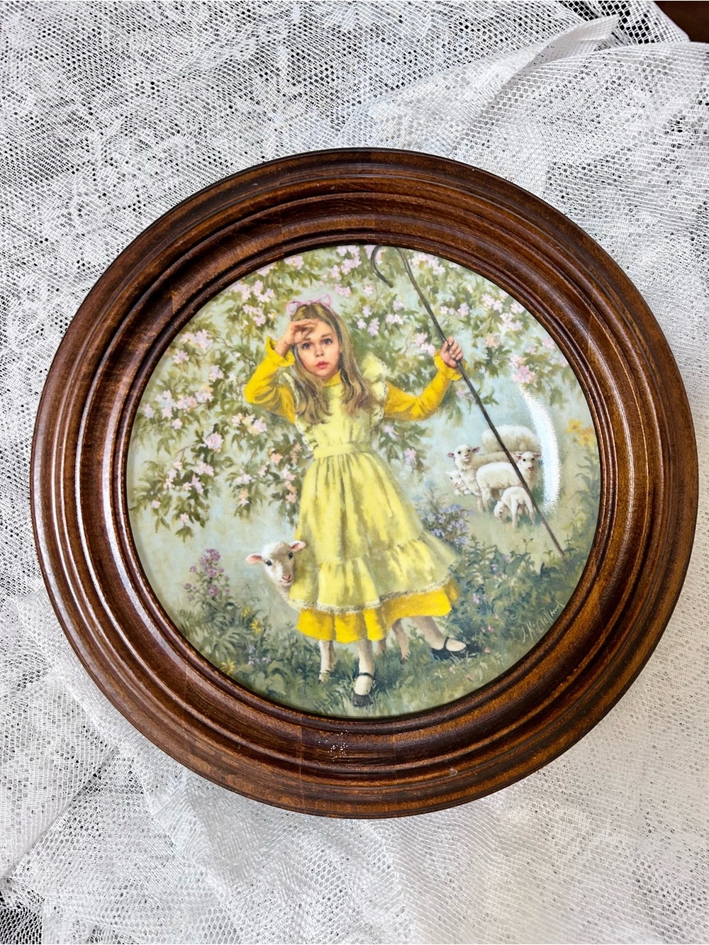 Vintage Reco 1983 Mother Goose collector plate titled "Little Bo Peep"